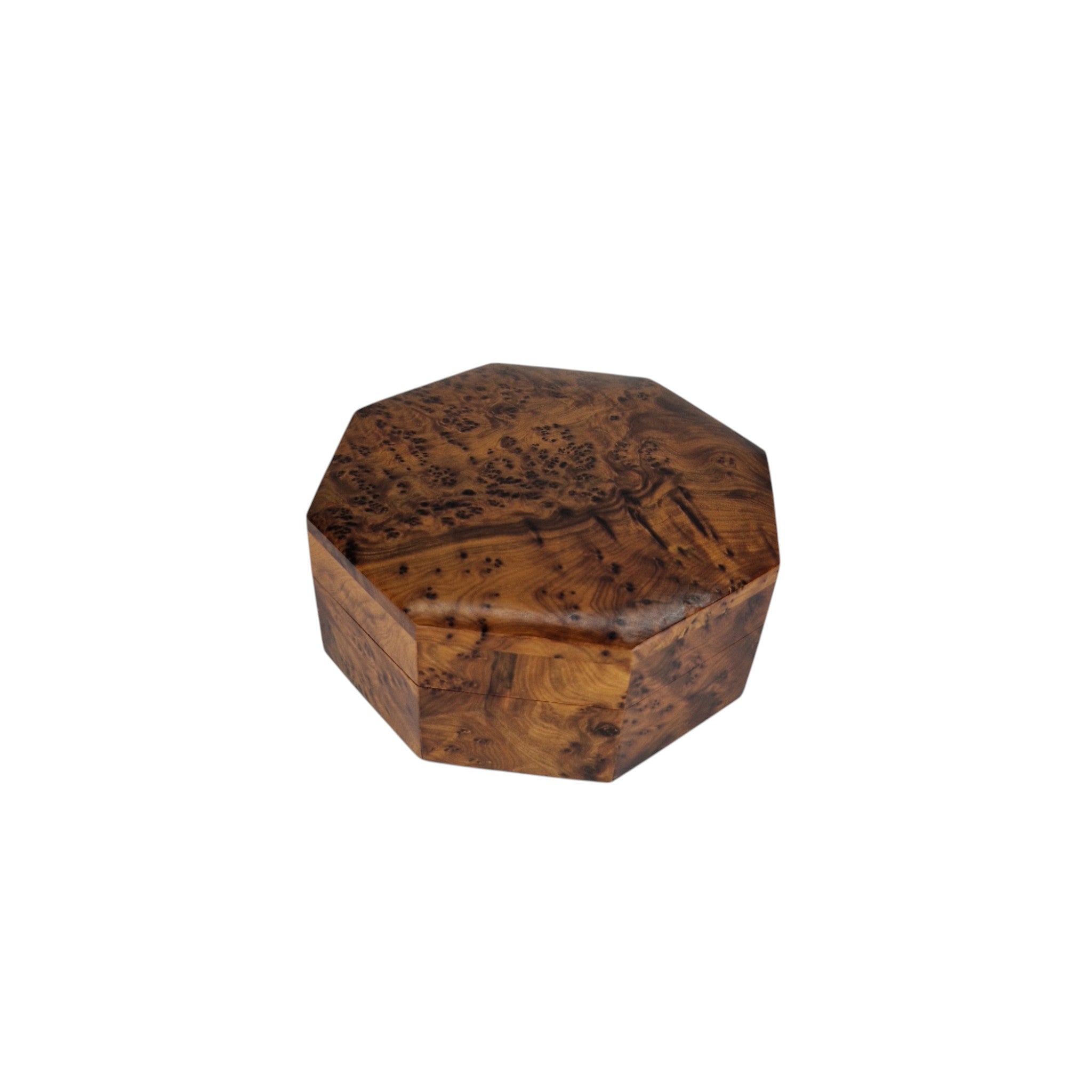 Handcrafted Thuya Wood Jewelry Octagonal Box