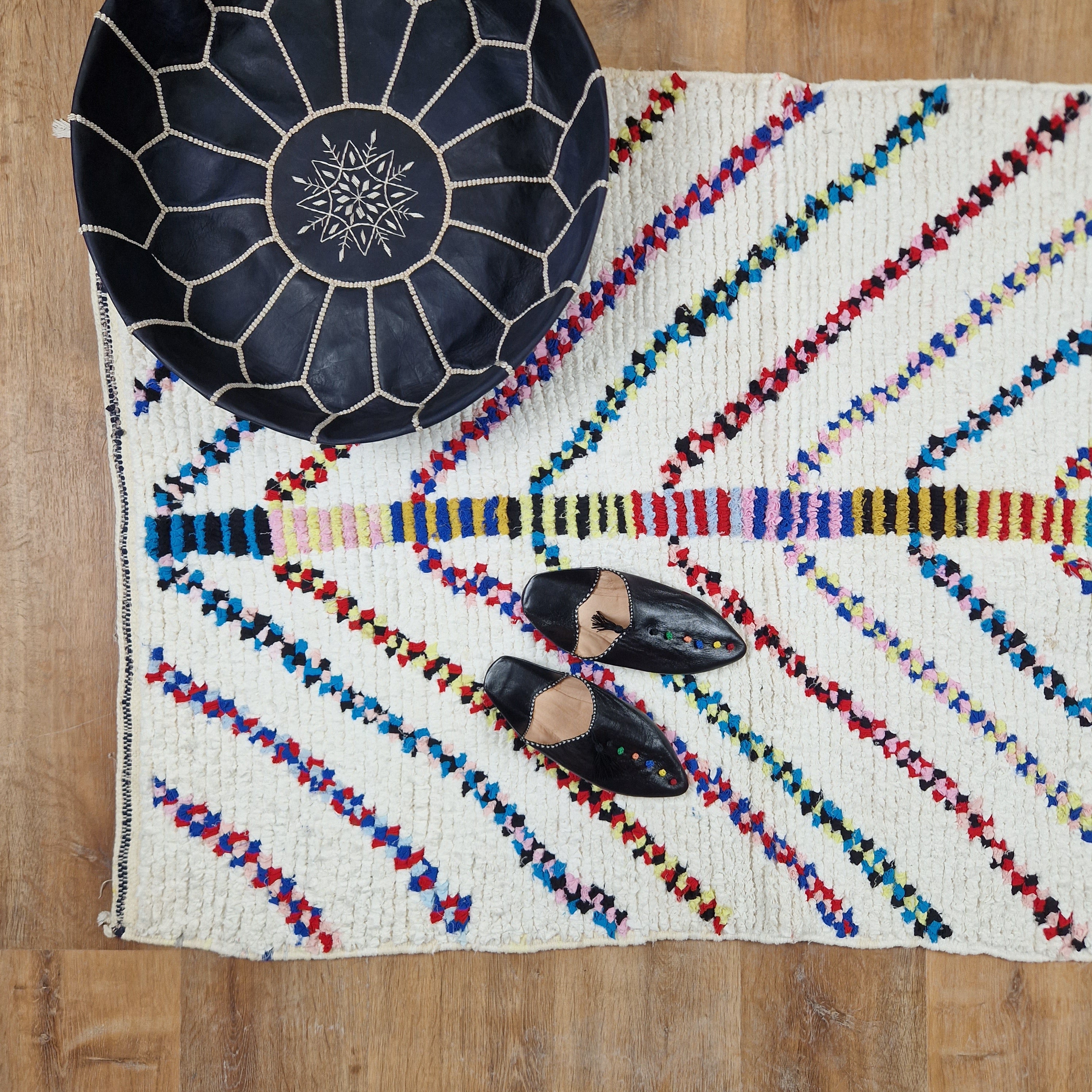 Moroccan Rug Boucharouit – Cotton 3’x 5’