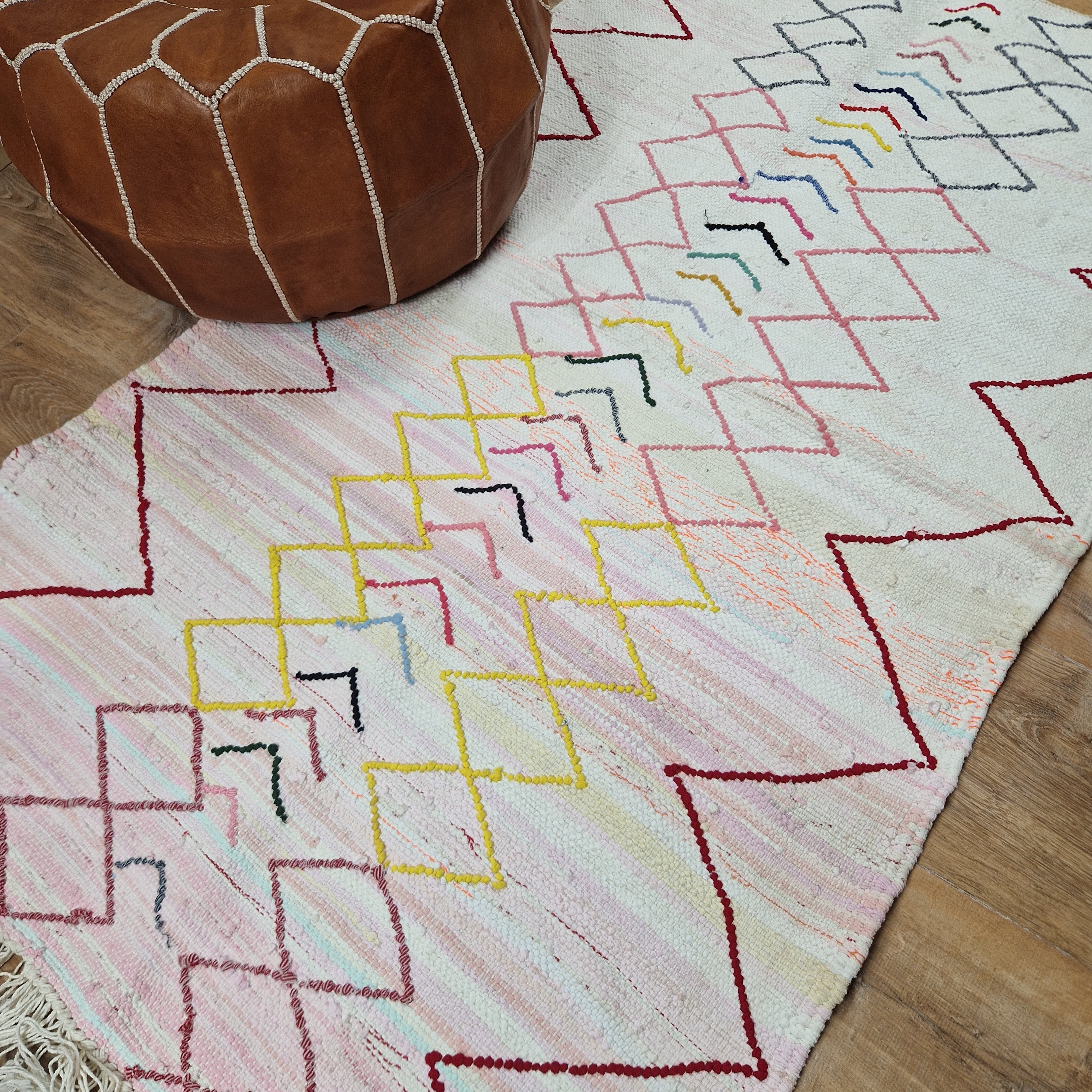 Moroccan Rug Boucharouit – Cotton 3’x 5’
