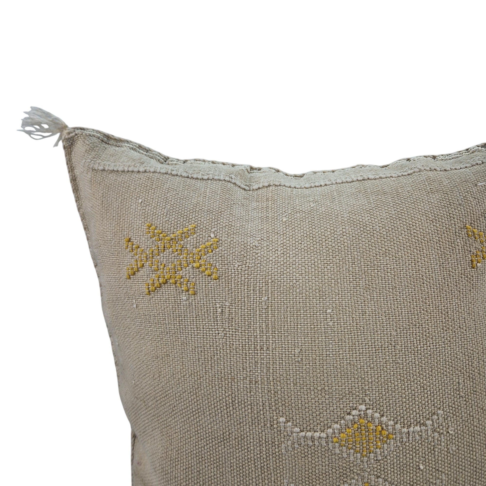 Handwoven Moroccan cactus Silk Pillow, 20x20 inch