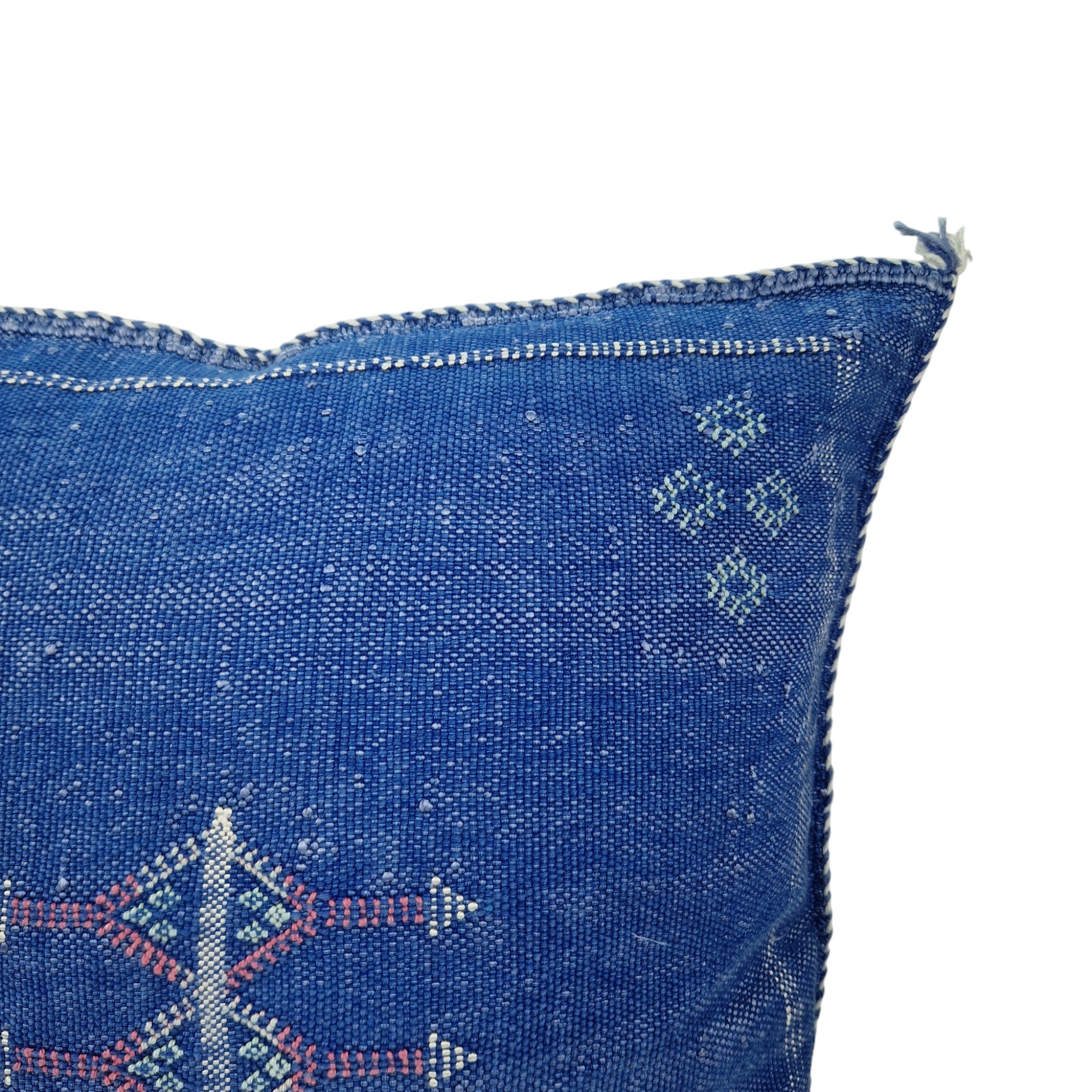 Handwoven Moroccan cactus Silk Pillow, 20x20 inch