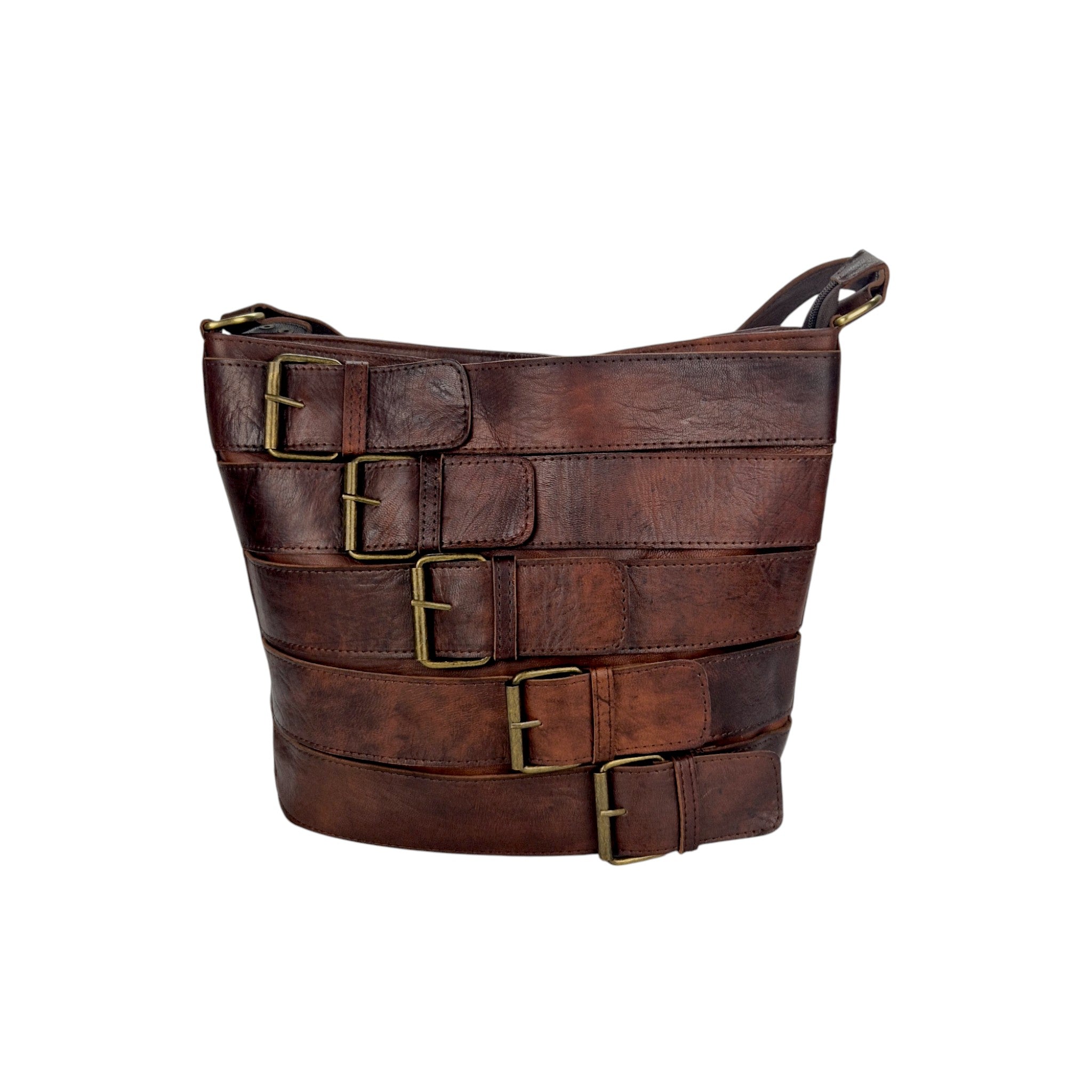 Leather Handbag of Buckle