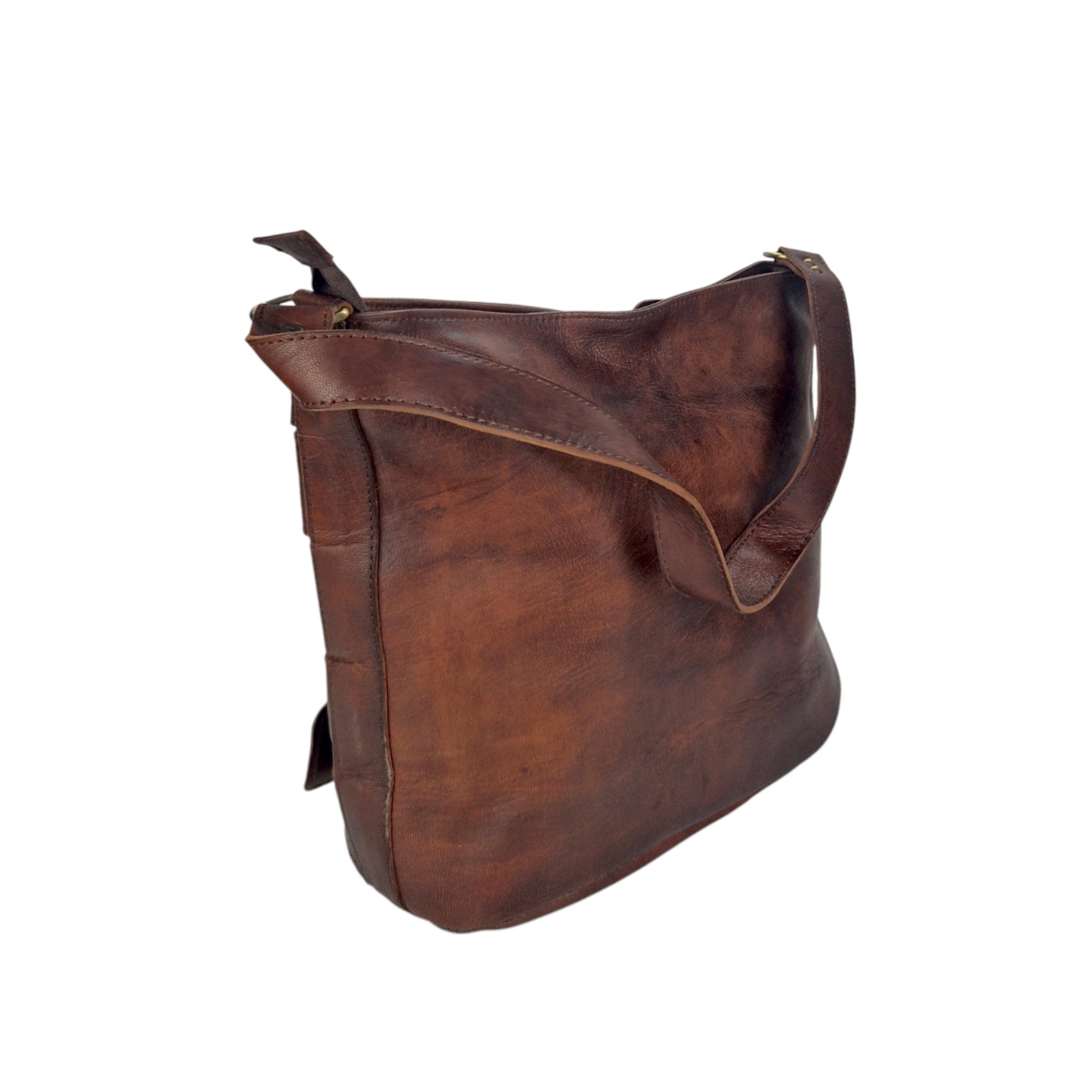 Leather Handbag of Buckle