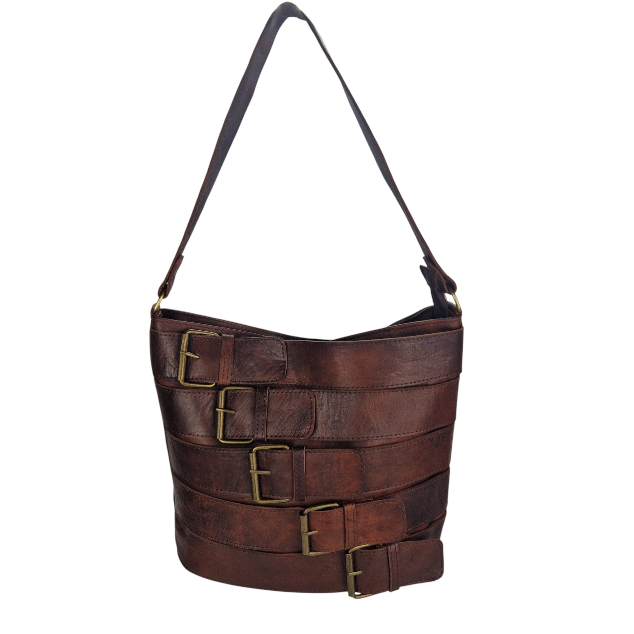 Leather Handbag of Buckle