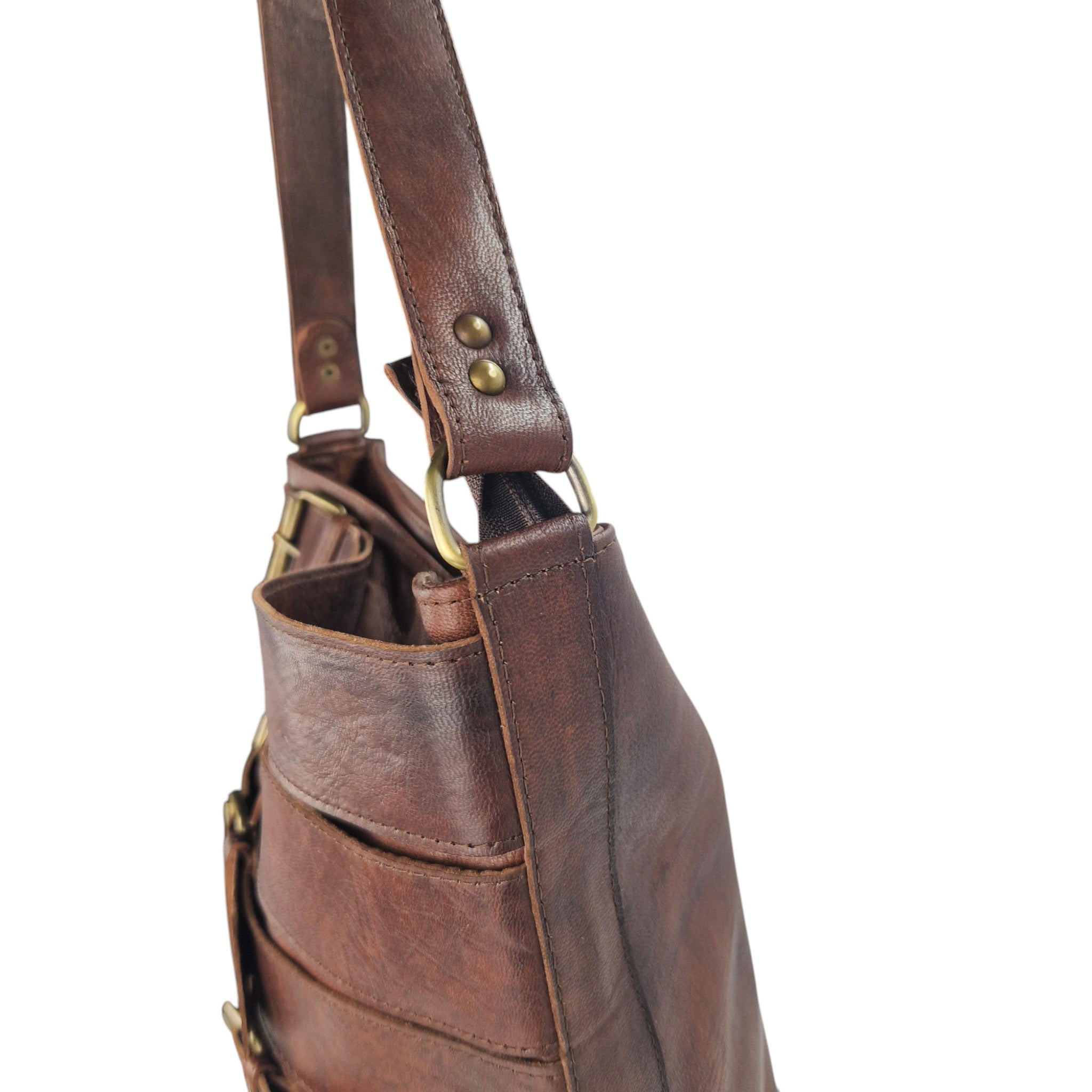 Leather Handbag of Buckle