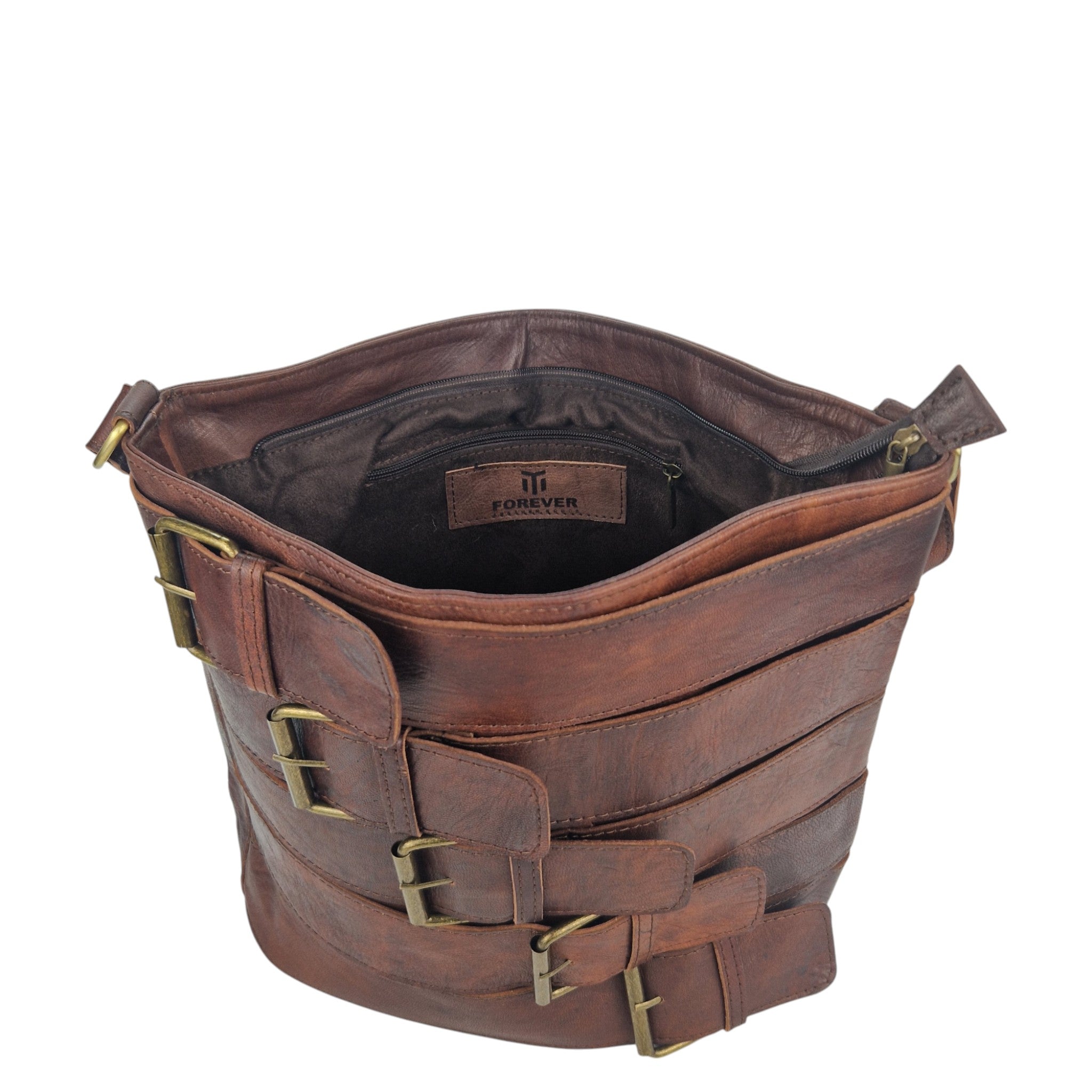 Leather Handbag of Buckle