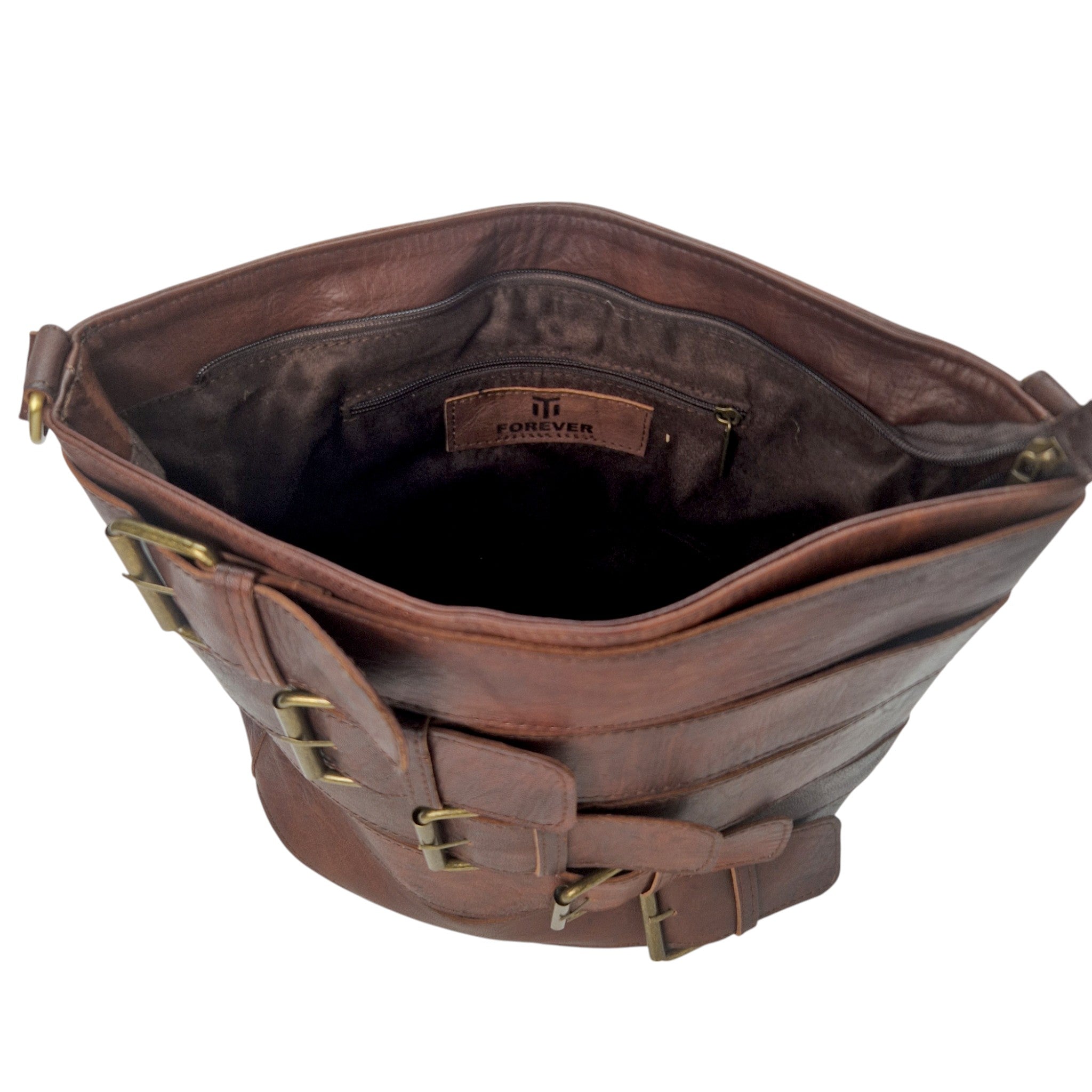 Leather Handbag of Buckle