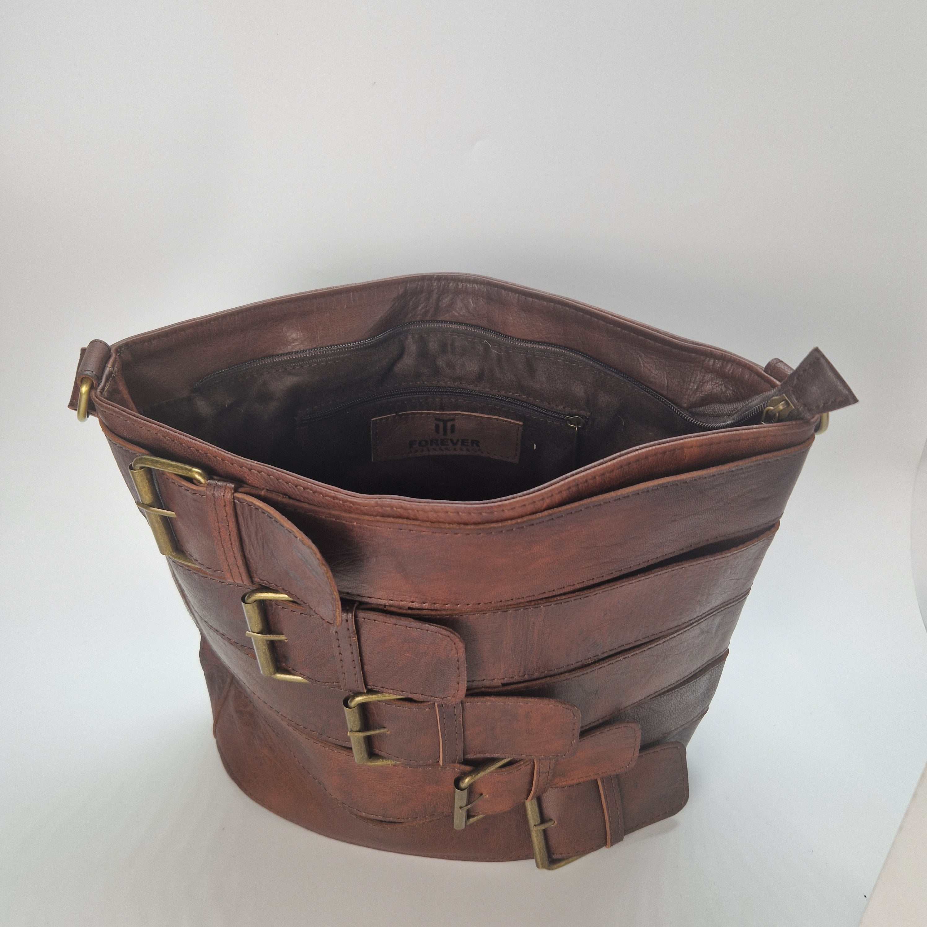 Leather Handbag of Buckle