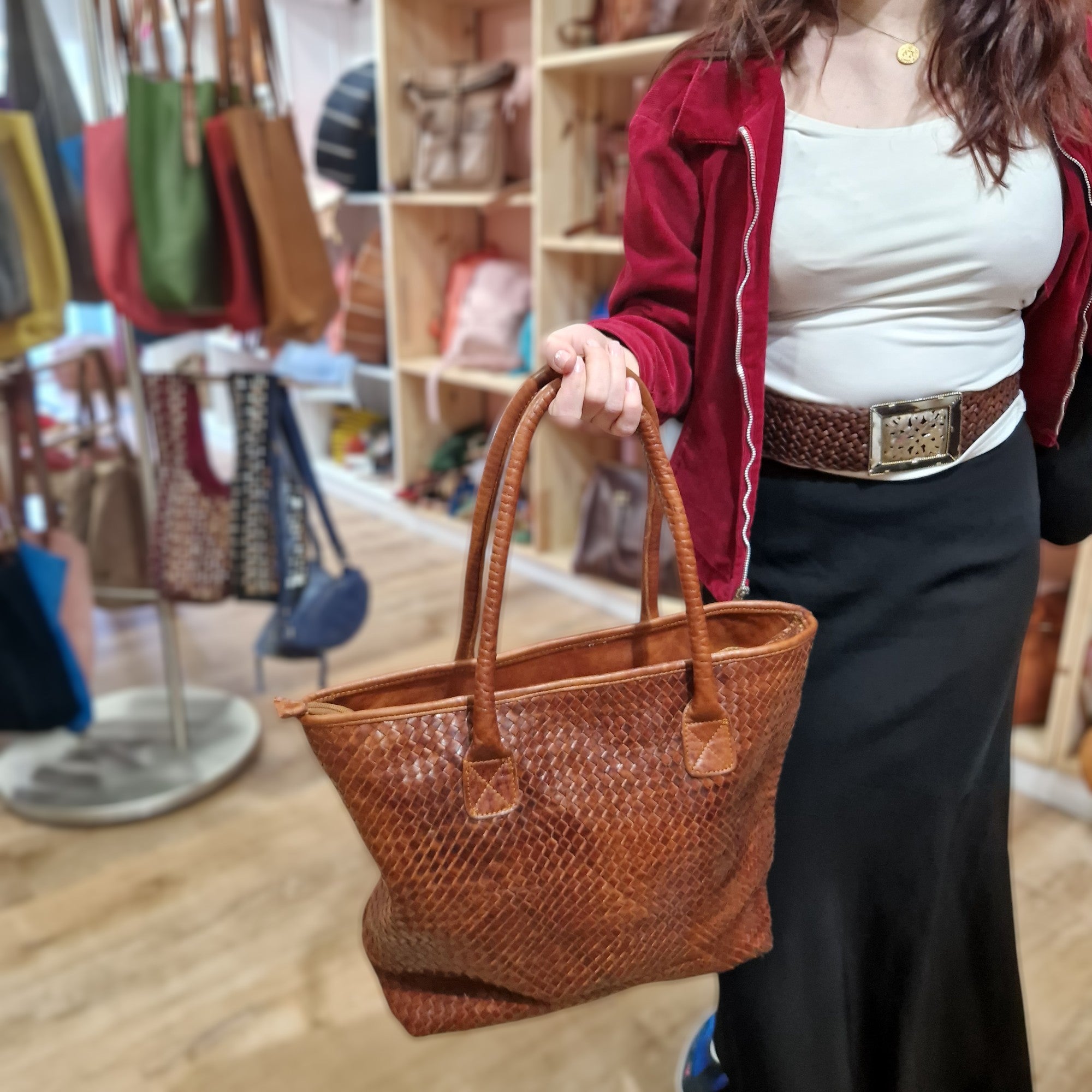 Woven Leather Handbags
