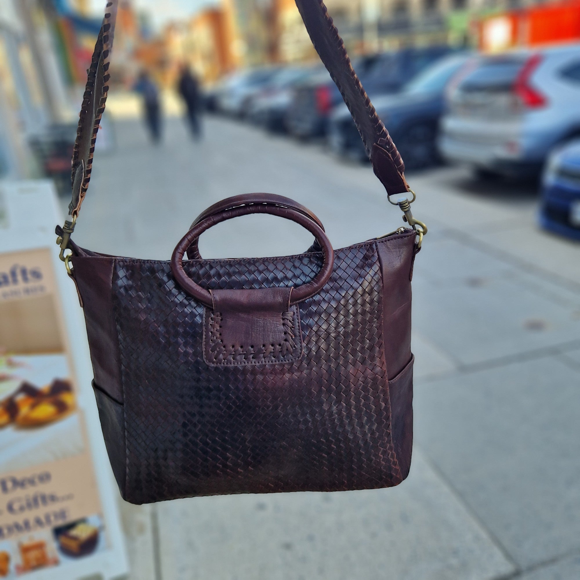 Woven Leather Handbags