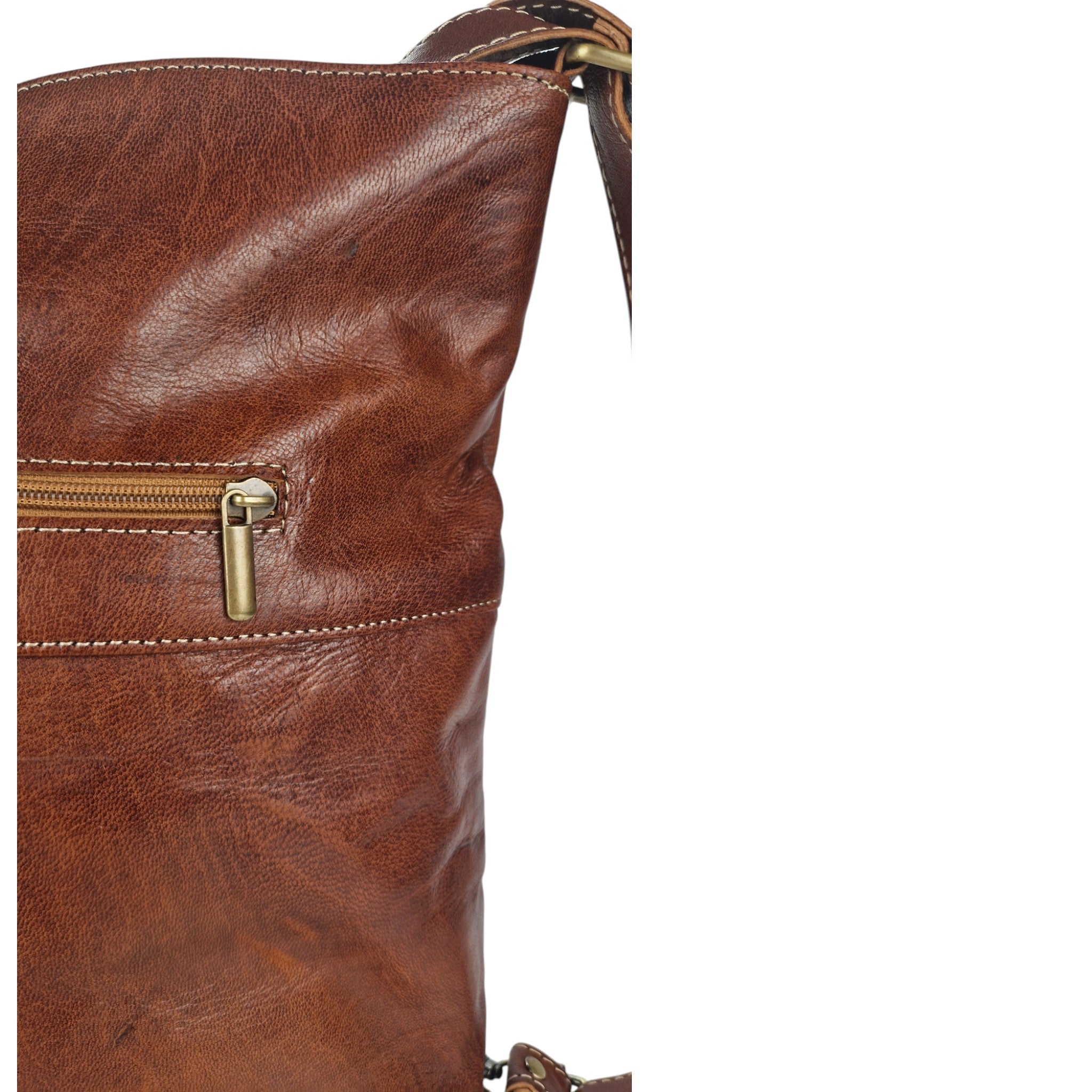 Convertible Leather Backpack, Handbag & Crossbody Bag