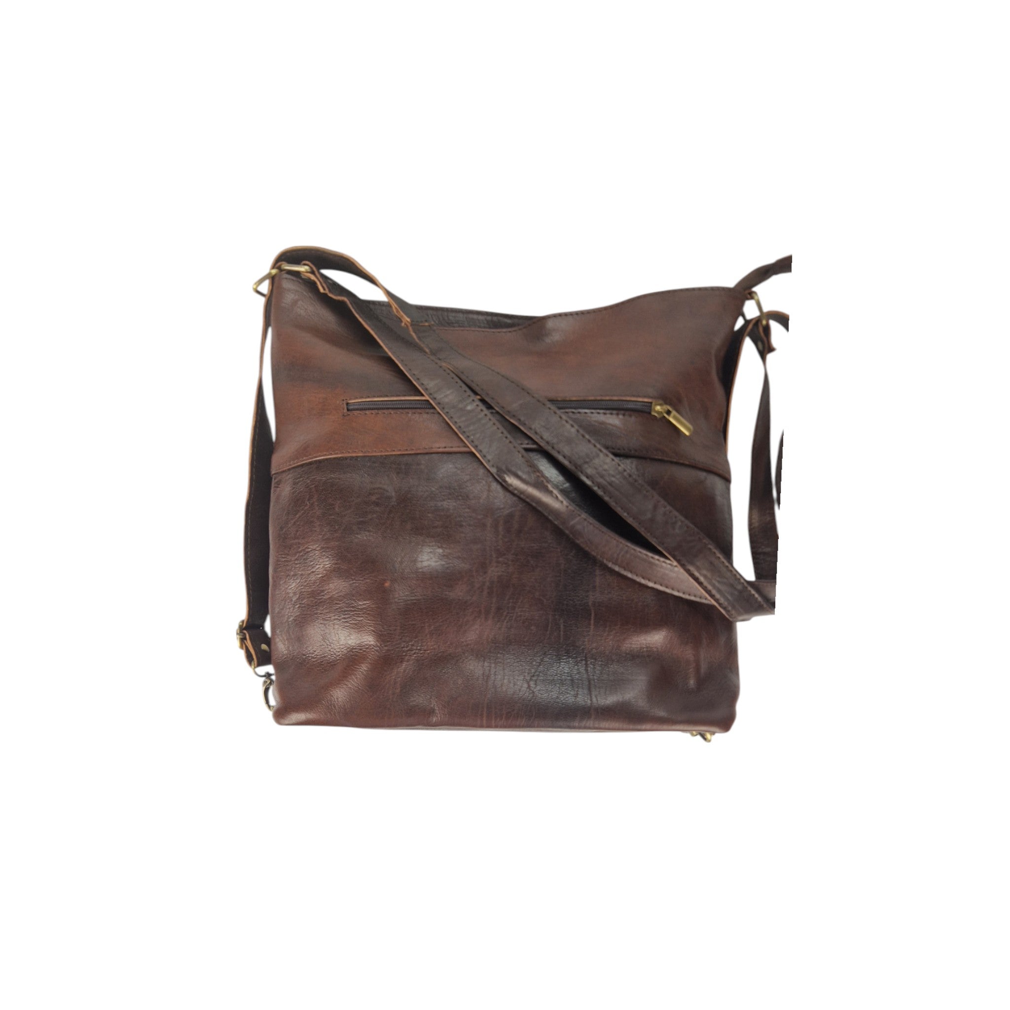 Convertible Leather Backpack, Handbag & Crossbody Bag